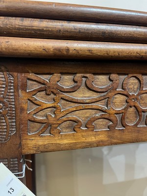 Lot 13 - A George III mahogany card table