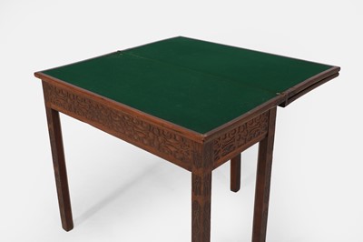 Lot 13 - A George III mahogany card table