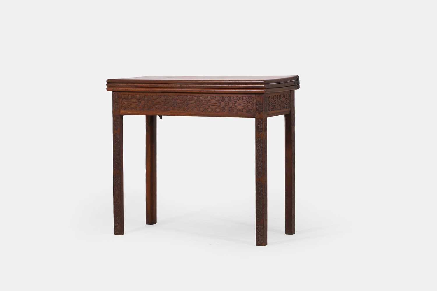 Lot 13 - A George III mahogany card table