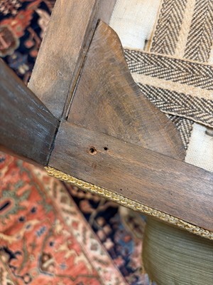 Lot 16 - Two George VI bleached beech Coronation chairs and a stool