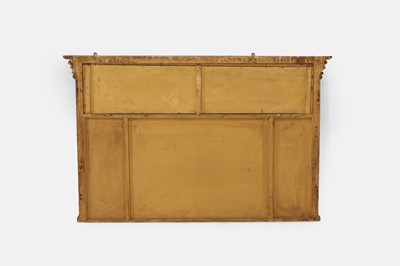 Lot 6 - A Regency-style giltwood and gesso overmantel mirror