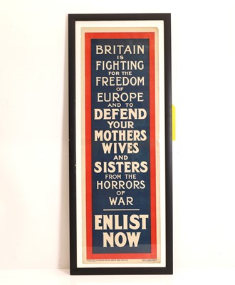 Lot 399A - A 'Britain is Fighting' poster