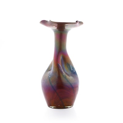 Lot 118 - An iridescent glass vase