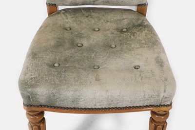 Lot 204 - A set of five George IV-style mahogany and leather dining chairs by Robert Kime