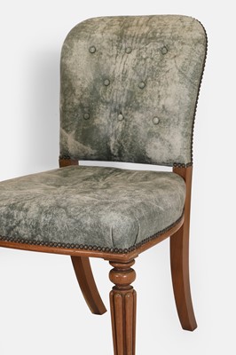 Lot 204 - A set of five George IV-style mahogany and leather dining chairs by Robert Kime