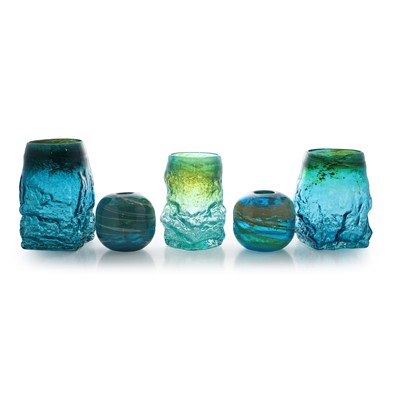 Lot 236 - A group of five Mdina glass vases