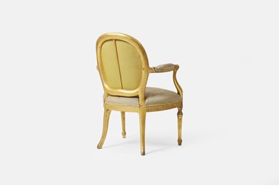 Lot 32 - A George III giltwood armchair attributed to Ince & Mayhew