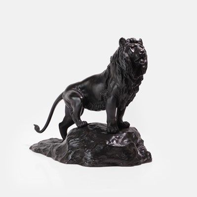 Lot 342 - A Japanese bronze okimono