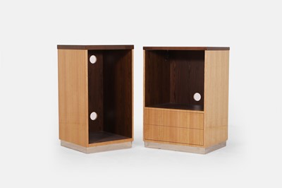 Lot 425 - A set of two bespoke David Linley satinwood cabinets