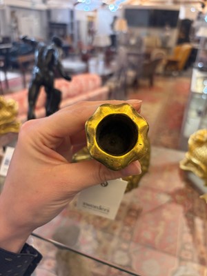 Lot 79 - A pair of Louis XV ormolu candlesticks