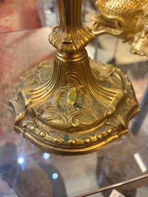 Lot 79 - A pair of Louis XV ormolu candlesticks