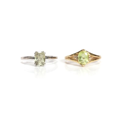Lot 221 - Two gem set rings