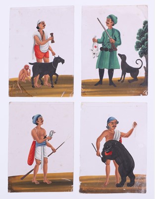 Lot 268 - Four Indian paintings on mica of local characters and tradespeople