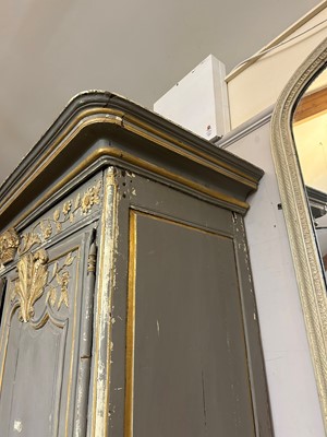 Lot 540 - A painted and parcel-gilt armoire