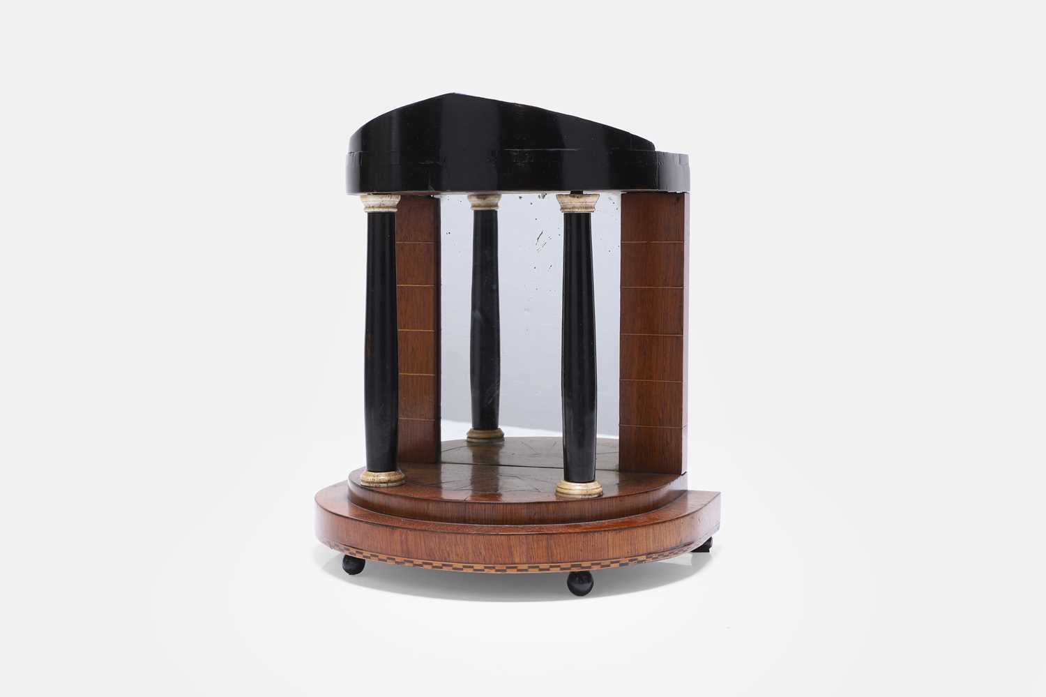 Lot 541 - An inlaid architectural rosewood tabernacle