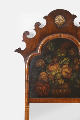 Lot 5 - A Queen Anne-style walnut pier mirror