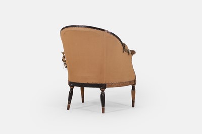 Lot 228 - A George III upholstered bergère armchair in the manner of Thomas Chippendale