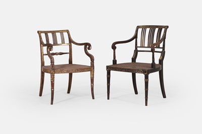 Lot 239 - Two Regency beech armchairs