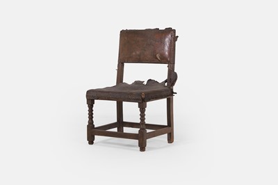 Lot 210 - An oak backstool or side chair