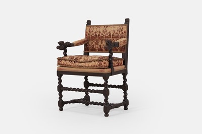 Lot 211 - A William and Mary-style walnut armchair
