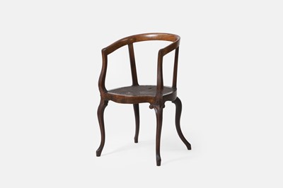 Lot 225 - A rosewood open armchair