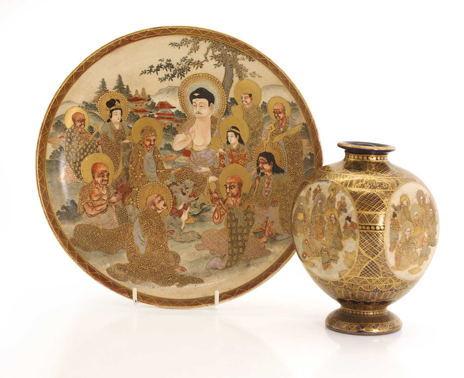 Lot 55 - A Japanese Satsuma dish