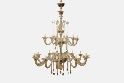 Lot 424 - A large Murano cut-glass chandelier