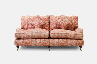 Lot 42 - A pair of upholstered sofas in the manner of Howard and Sons