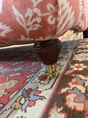 Lot 42 - A pair of upholstered sofas in the manner of Howard and Sons