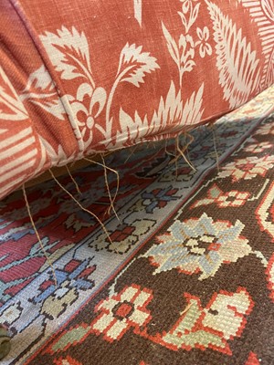Lot 42 - A pair of upholstered sofas in the manner of Howard and Sons