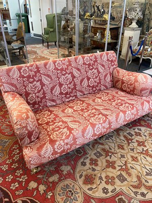 Lot 42 - A pair of upholstered sofas in the manner of Howard and Sons