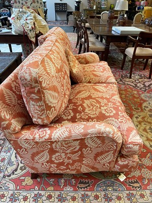 Lot 42 - A pair of upholstered sofas in the manner of Howard and Sons
