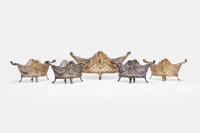 Lot 88 - A set of silver-gilt table baskets