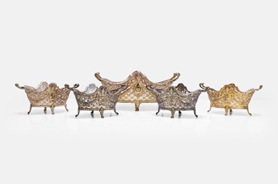 Lot 88 - A set of silver-gilt table baskets