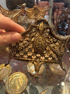 Lot 88 - A set of silver-gilt table baskets