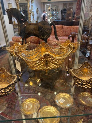 Lot 88 - A set of silver-gilt table baskets