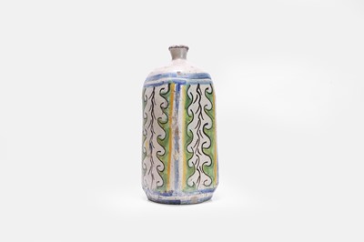 Lot 632 - A maiolica bottle vase