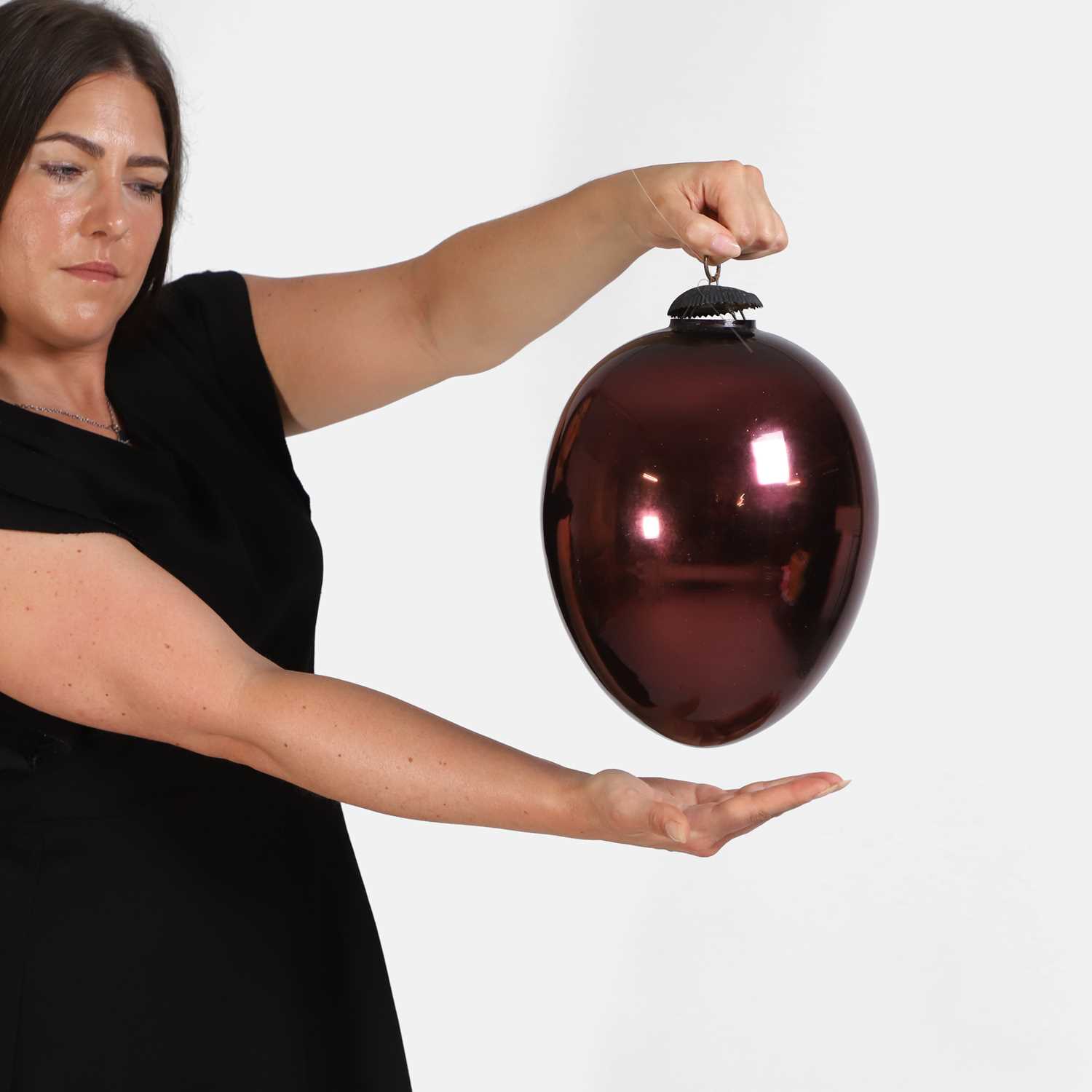 Lot 67 - A rare Victorian ovoid amethyst mercury witch's ball