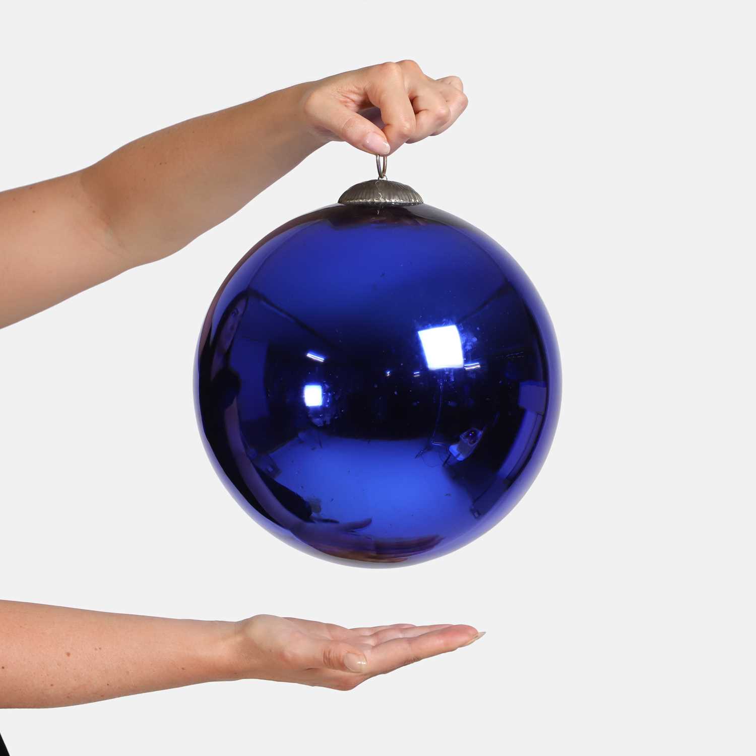 Lot 68 - A large cobalt-blue witch's ball