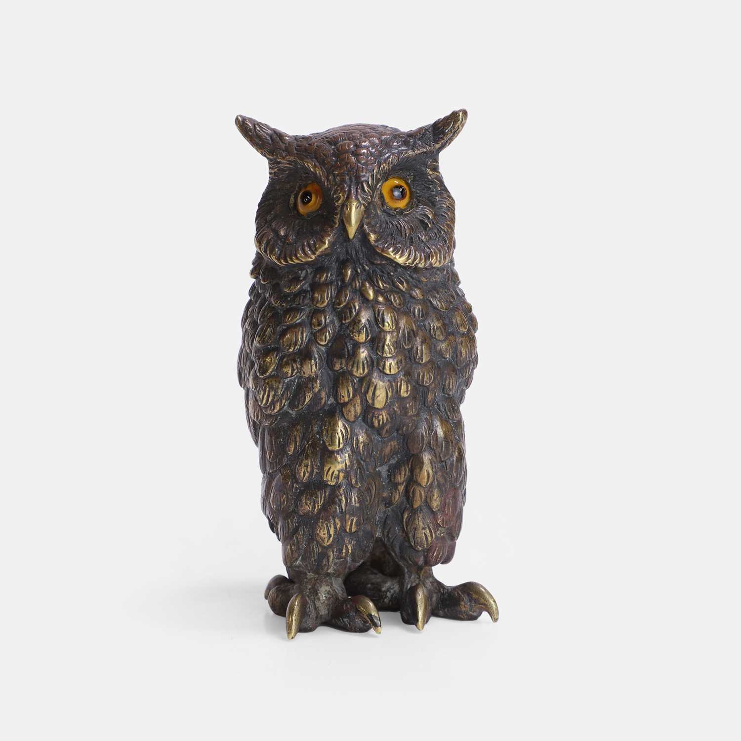 Lot 41 - A Victorian bronze owl