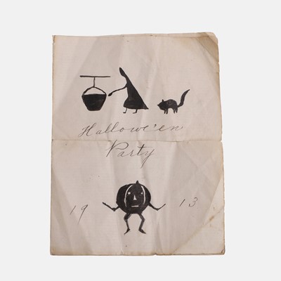 Lot 23 - An illustrated Halloween party invitation