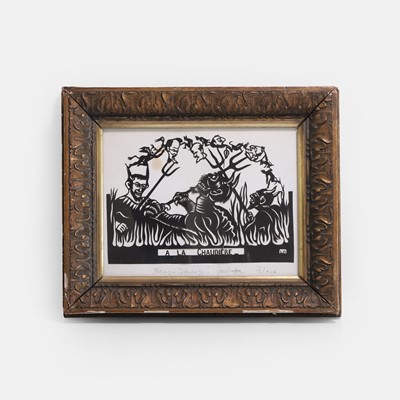 Lot 99 - A cut-paper silhouette picture of hell