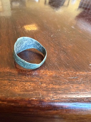 Lot 7 - A Dark Ages pentagram protection or magic ring