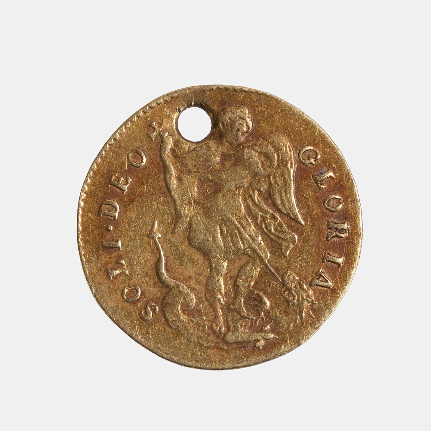 Lot 279 - A gold King's healing touch-piece