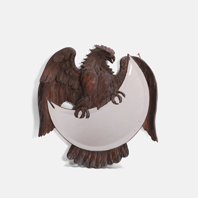 Lot 101 - A carved eagle mirror