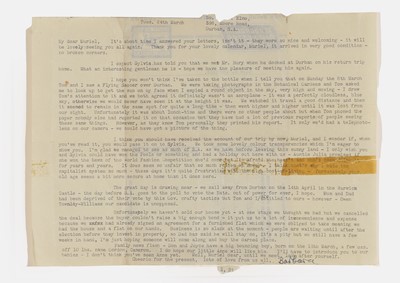 Lot 44 - A letter detailing a flying saucer encounter