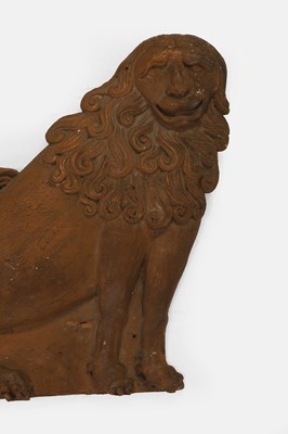 Lot 156 - A carved wooden figure of a lion