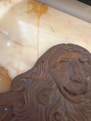 Lot 156 - A carved wooden figure of a lion