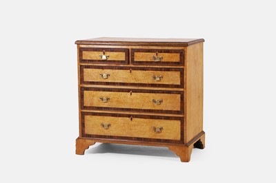 Lot 365 - A George III bird’s-eye maple chest of drawers