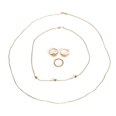 Lot 311 - A collection of gold jewellery